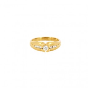 Bague Solitaire en Or Jaune...