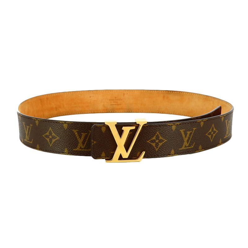 Ceinture Louis Vuitton Initiales pour homme en toile damier