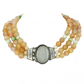 Collier Trois Rang d'Agates...