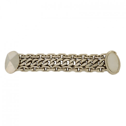 Bracelet Manchette Doré Avec Pierres Bordeaux Vintage - Alliage Plaqué Or, Style Bohème