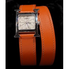 Montre HERMES "H" double bracelet