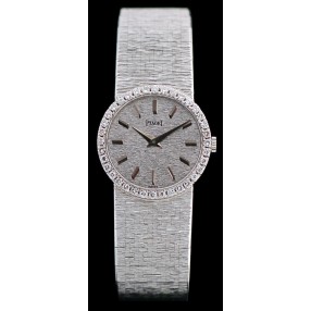 Montre Piaget Or blanc Lunette Diamants