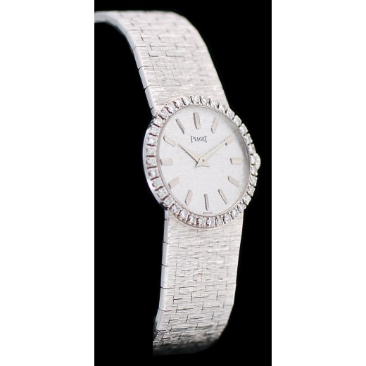 Montre Piaget Or blanc Lunette Diamants