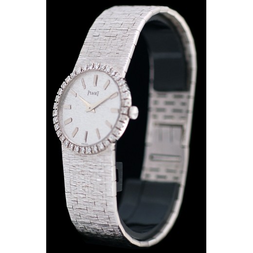 Montre Piaget Or blanc Lunette Diamants