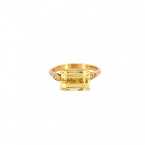 Bague en Or Jaune, Citrine...