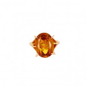 Bague en Or Jaune et Citrine