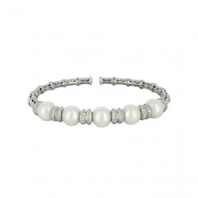 Bracelet Jonc en or blanc,...