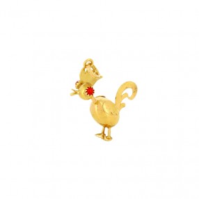 Pendentif Coq en Or Jaune