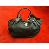 Sac Louis Vuitton L en cuir mahina noir