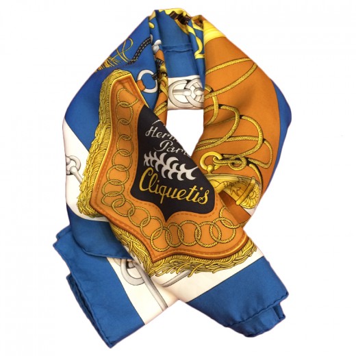 Oscar de La Renta oorbellen - Blauwe kristallen en strikken - Curiosa Cabinet