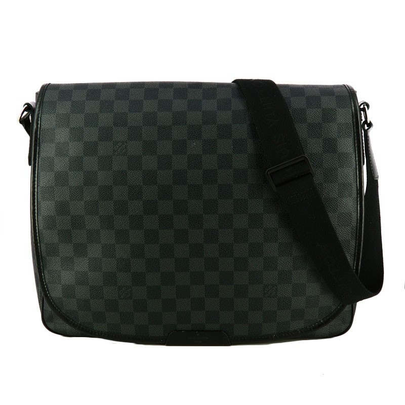 Louis Vuitton Damier Graphite Renzo Messenger Bag - Black