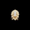 Bague marquise or et diamants