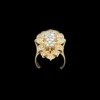 Bague marquise or et diamants