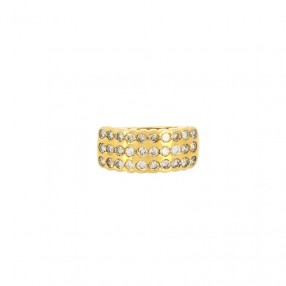 Bague Lignes de Diamants en Or