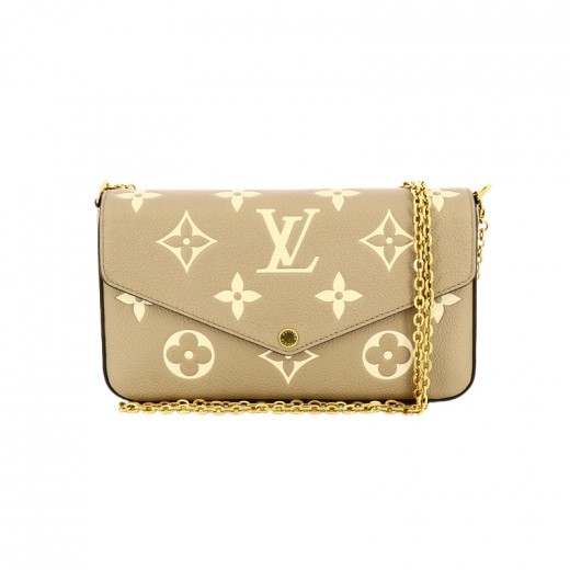 Pochette Louis Vuitton Felicie en Toile Monogram Empreinte Bicolore