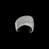 Bague moderne diamants noirs et blancs