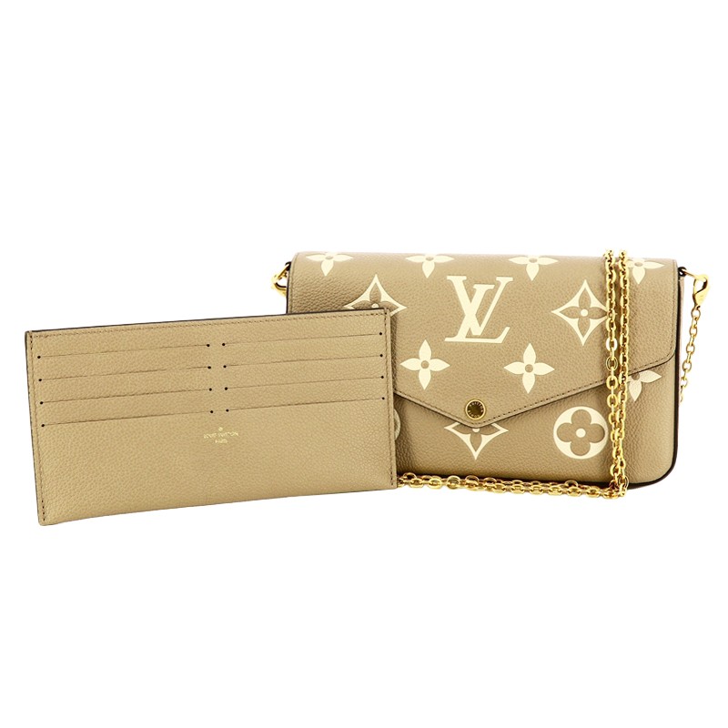 Porte-cartes Cuir Monogram Empreinte Bicolore - Portefeuilles et