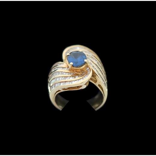 Bague Moderne Saphir et Diamants