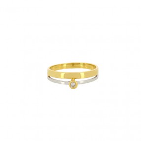 Bague Liens en Deux Tons...