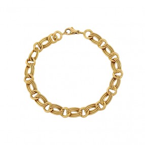 Bracelet Maille Ovale en Or...