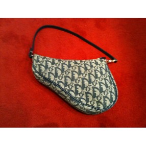 Pochette Dior " Pouch" en toile logo denim