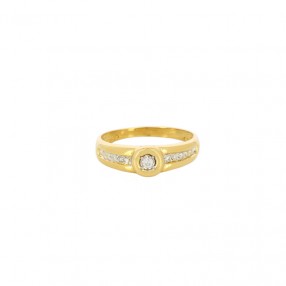 Bague Solitaire en Or Jaune...