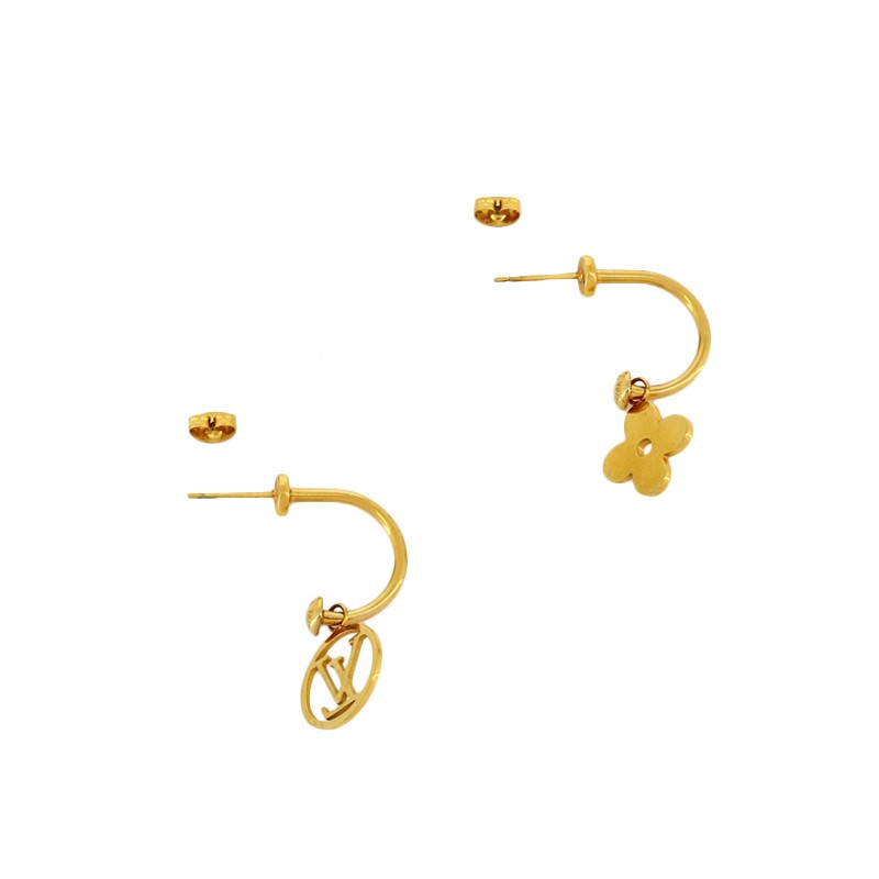 Louis Vuitton Boucles d'Oreilles Blooming Flower Earrings Gold M64859  F/S