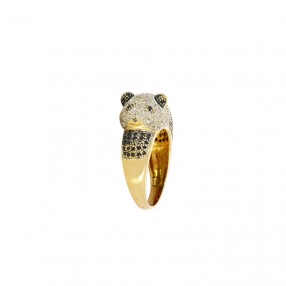 Bague Panda en Or et Diamants