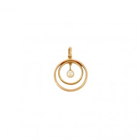 Pendentif Cercles en Or et...