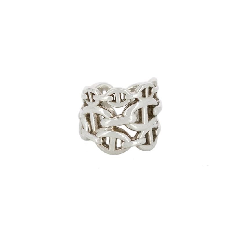 Bague Hermès Chaîne d'Ancre Enchainée GM en Argent