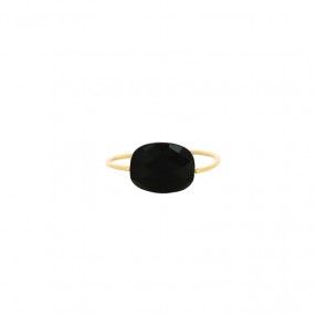 Bague Fil en Or et Onyx