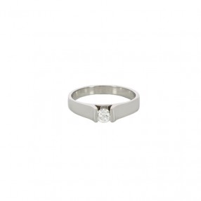 Bague Solitaire en Or Blanc...