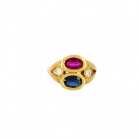 Bague en Or, Saphir, Rubis...