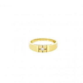 Bague Homme Solitaire en Or...