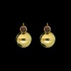 Boucles d'Oreilles forme Boules Grenat Cabochon