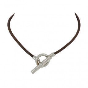 Collier Hermès Glénan en Cuir