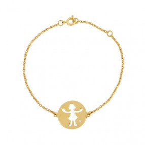 Bracelet Fille Souple en Or...