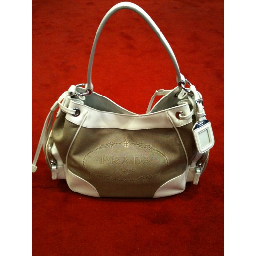 Sac Prada toile et cuir