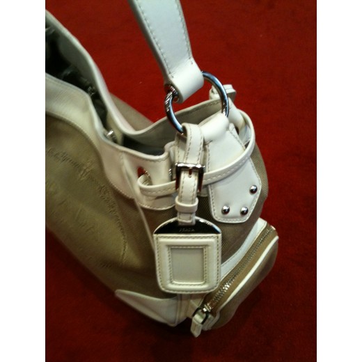 Sac Prada toile et cuir