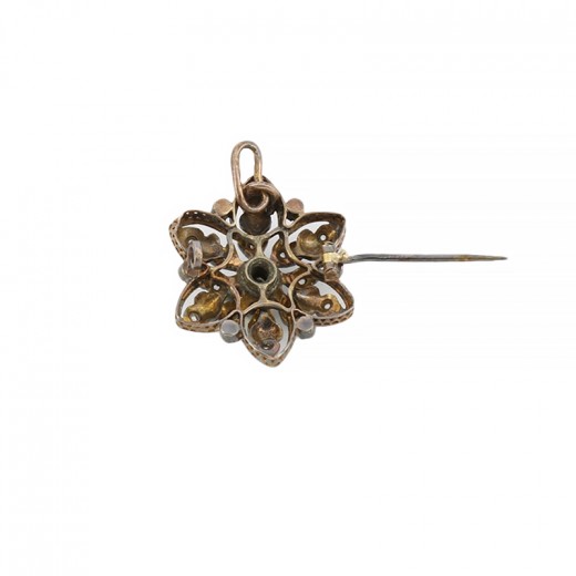 Broche / Pendentif Ancien – Argent Massif – Motif Oriental – Bijou Vintage