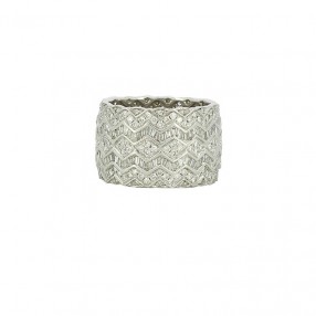 Bague Anneau Large en Or et...