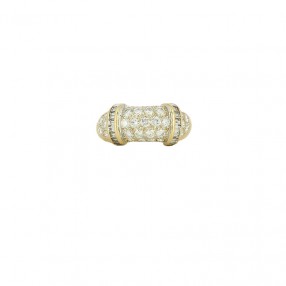 Bague Jonc en Or et Diamants