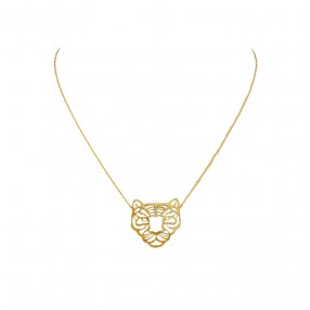 Collier Centre Tigre en Or