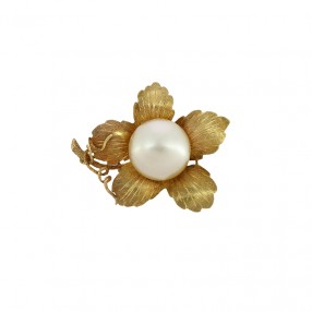 Broche Ancienne Fleur en Or...