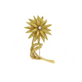 Broche Ancienne Fleur en Or...