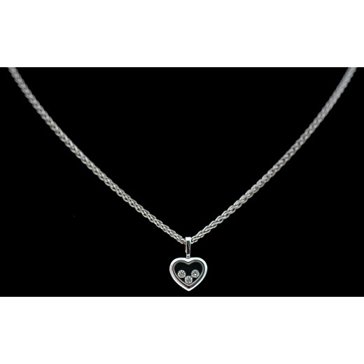 Collier Chaumet Coeur " Happy Diamonds "