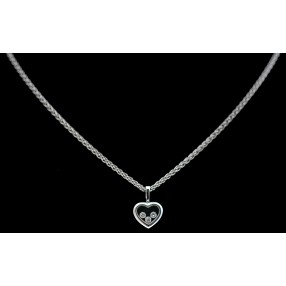 Collier Chaumet Coeur " Happy Diamonds "