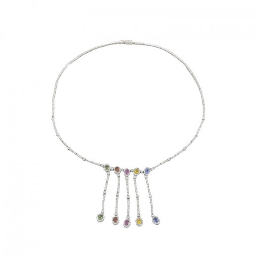 Collier Ou Broche De Créateur OPIA - Style Argenté - Bijou D'Occasion Élégant