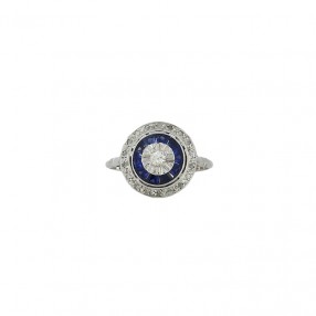 Bague Saphir Diamants en Or...