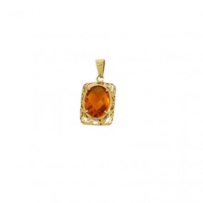 Pendentif en Or et Citrine...